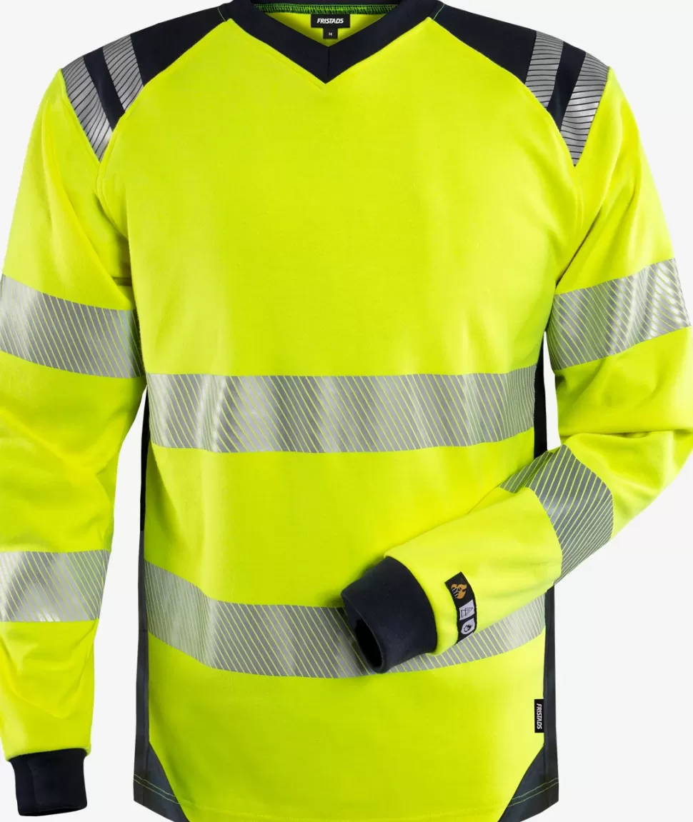 Herren Fristads T-Shirts | T-Shirts<Flamestat High Vis Langarm-T-Shirt Kl. 3 7359 TFL