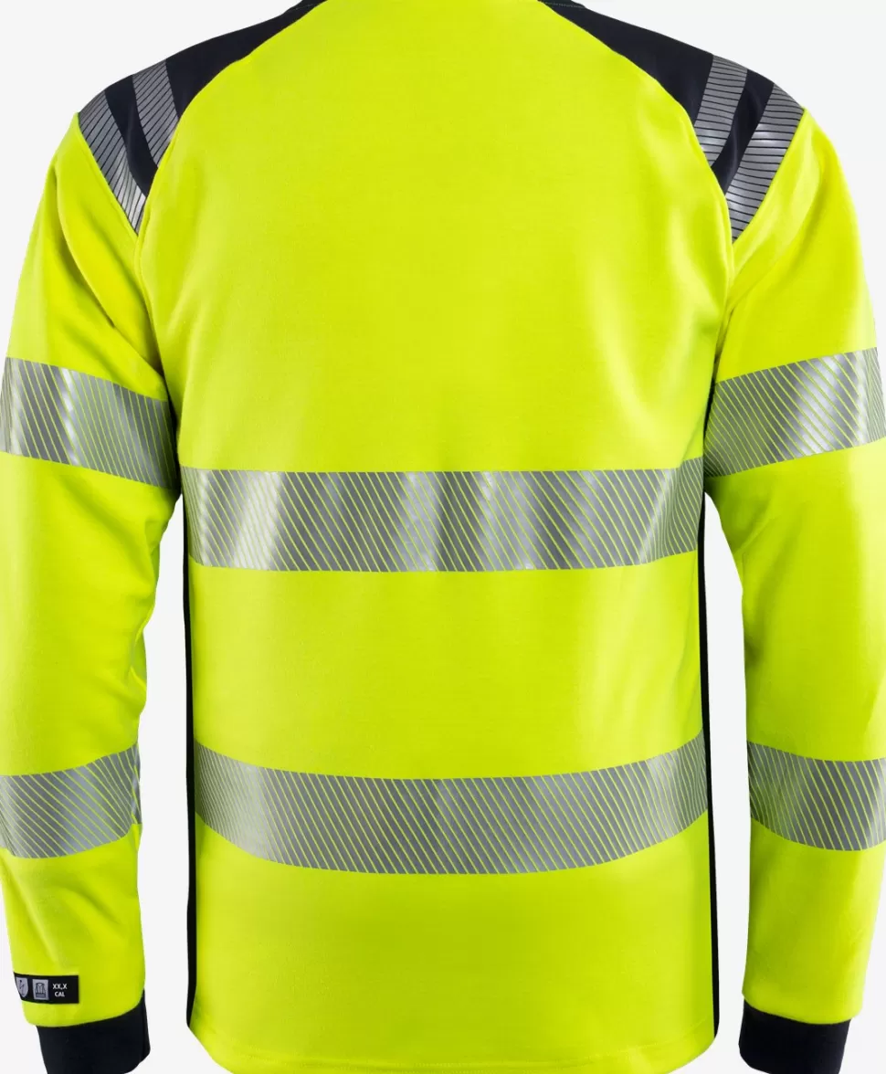 Herren Fristads T-Shirts | T-Shirts<Flamestat High Vis Langarm-T-Shirt Kl. 3 7359 TFL