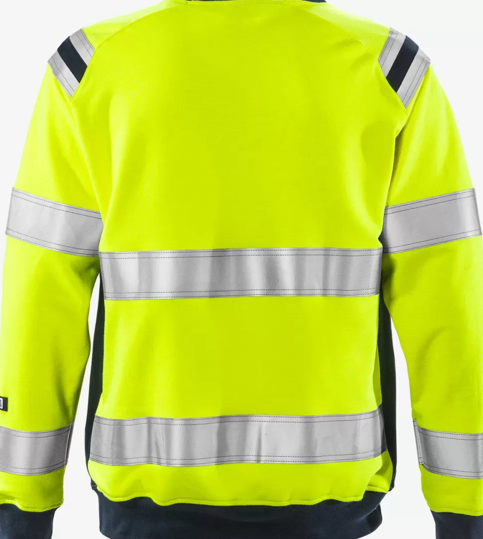Herren Fristads Sweatshirts | Sweatshirts<Flamestat High Vis Sweatshirt Kl. 3 7076 SFLH