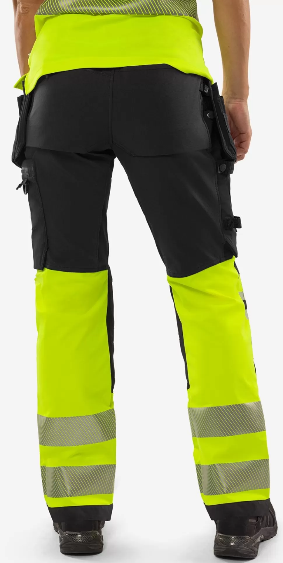 Damen Fristads Arbeitshosen | Warnschutz-Hosen<High Vis Green Handwerker Stretchhose Damen Kl. 1 2663 GSTP