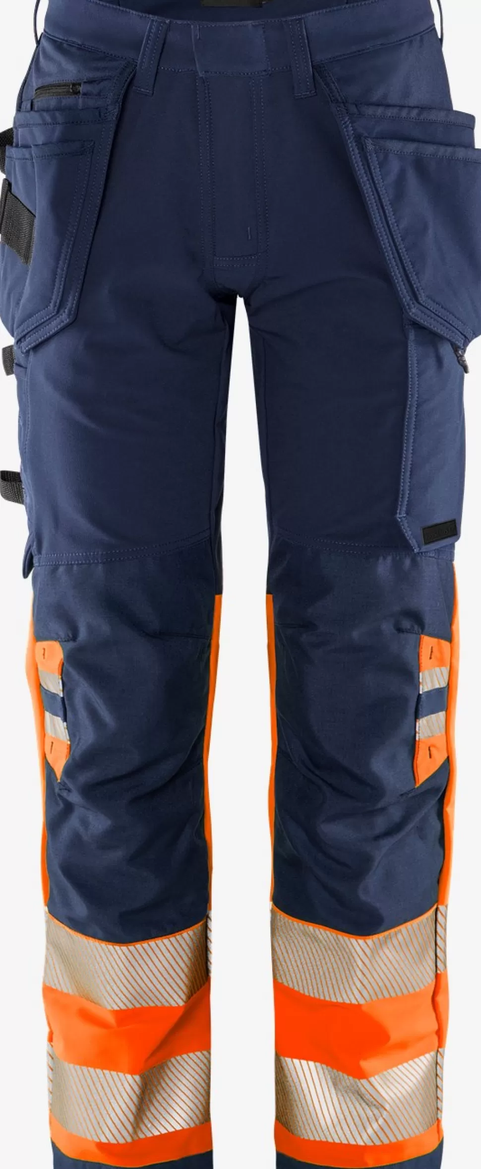 Herren Fristads Arbeitshosen | Warnschutz-Hosen<High Vis Green Handwerker Stretchhose Kl. 1 2643 GSTP