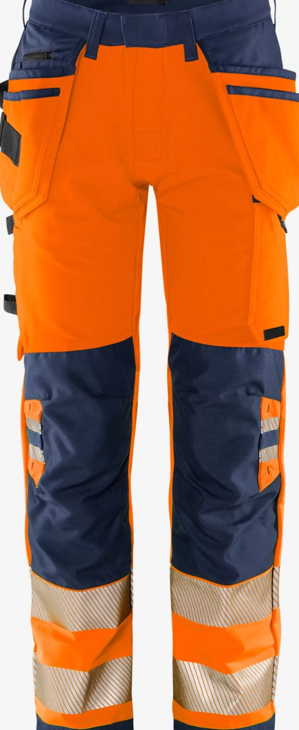 Herren Fristads Arbeitshosen | Warnschutz-Hosen<High Vis Green Handwerker Stretchhose Kl. 2 2644 GSTP