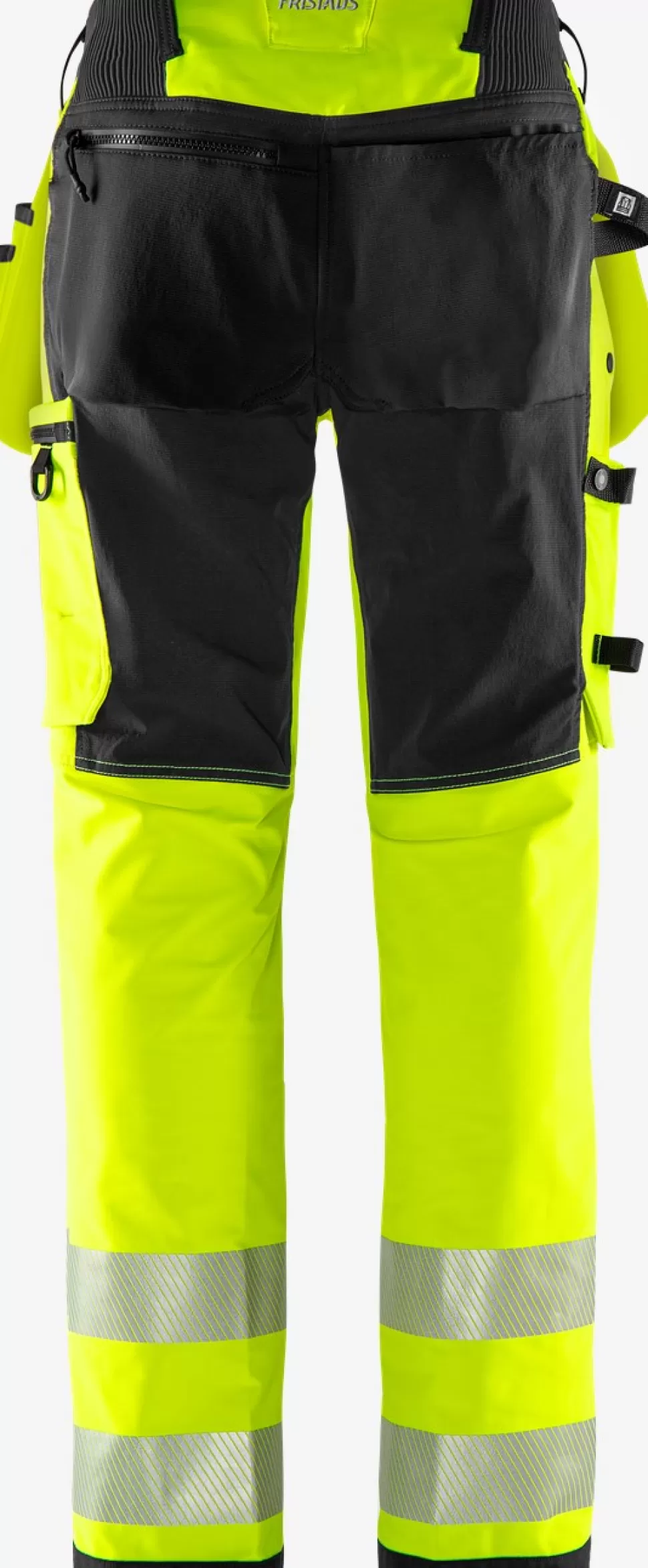 Herren Fristads Arbeitshosen | Warnschutz-Hosen<High Vis Green Handwerker Stretchhose Kl. 2 2644 GSTP