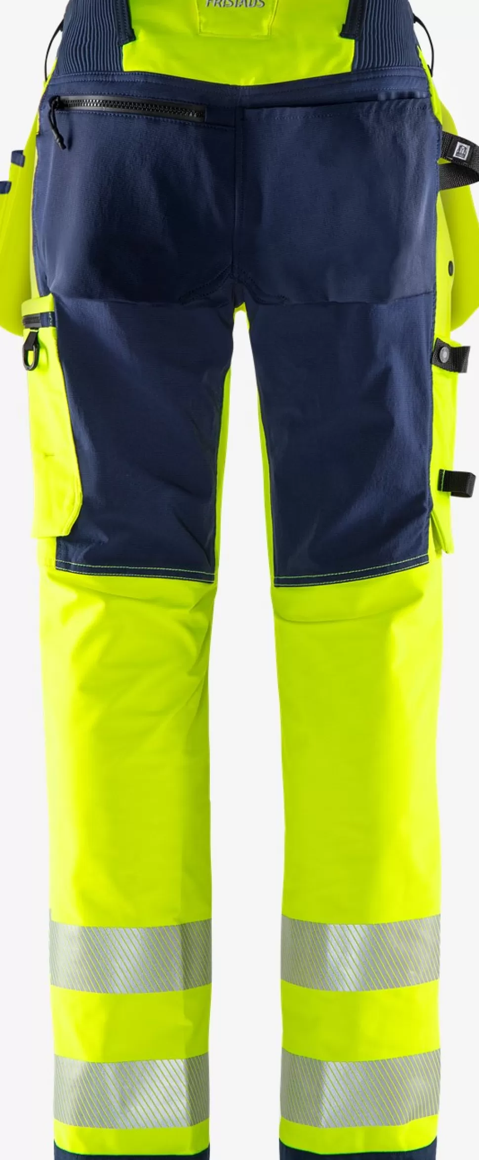Herren Fristads Arbeitshosen | Warnschutz-Hosen<High Vis Green Handwerker Stretchhose Kl. 2 2644 GSTP