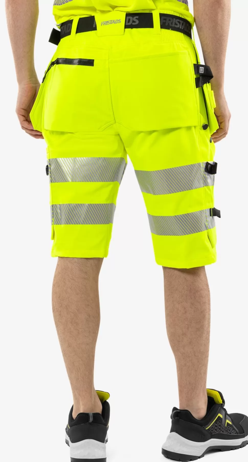 Fristads Arbeitsshorts<High Vis Green Handwerker Stretch-Shorts Kl. 2 2646 GSTP
