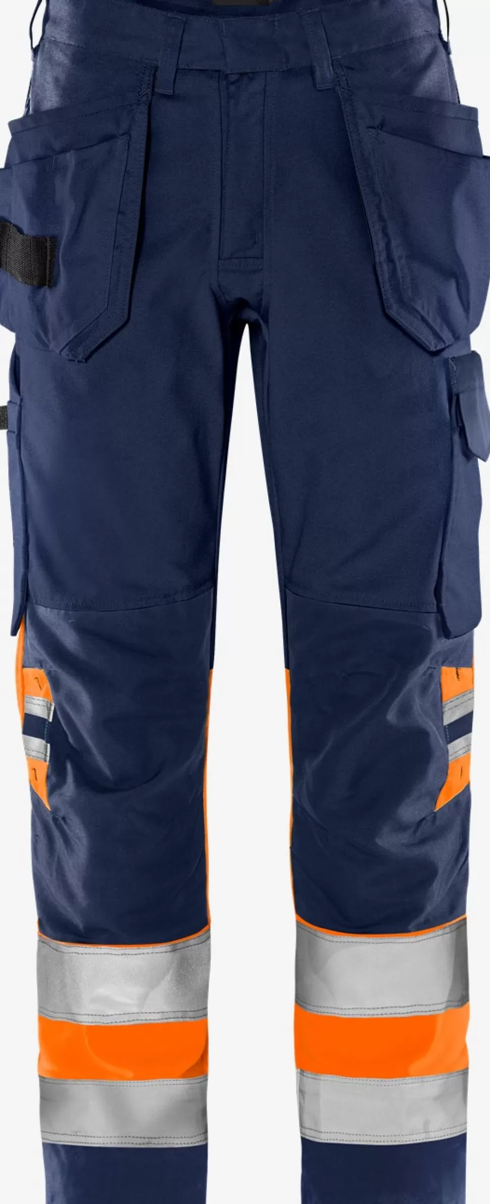 Herren Fristads Arbeitshosen | Warnschutz-Hosen<High Vis Green Handwerkerhose Kl. 1 2640 GPLU