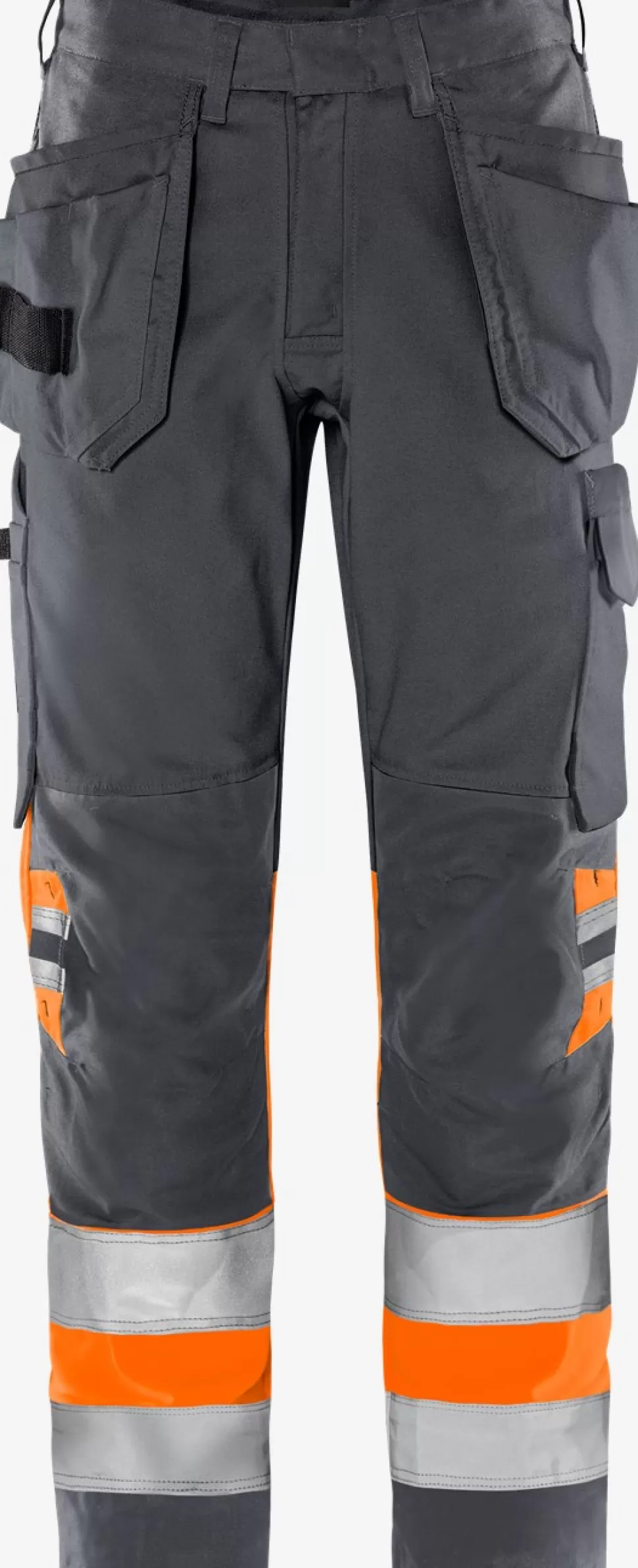 Herren Fristads Arbeitshosen | Warnschutz-Hosen<High Vis Green Handwerkerhose Kl. 1 2640 GPLU