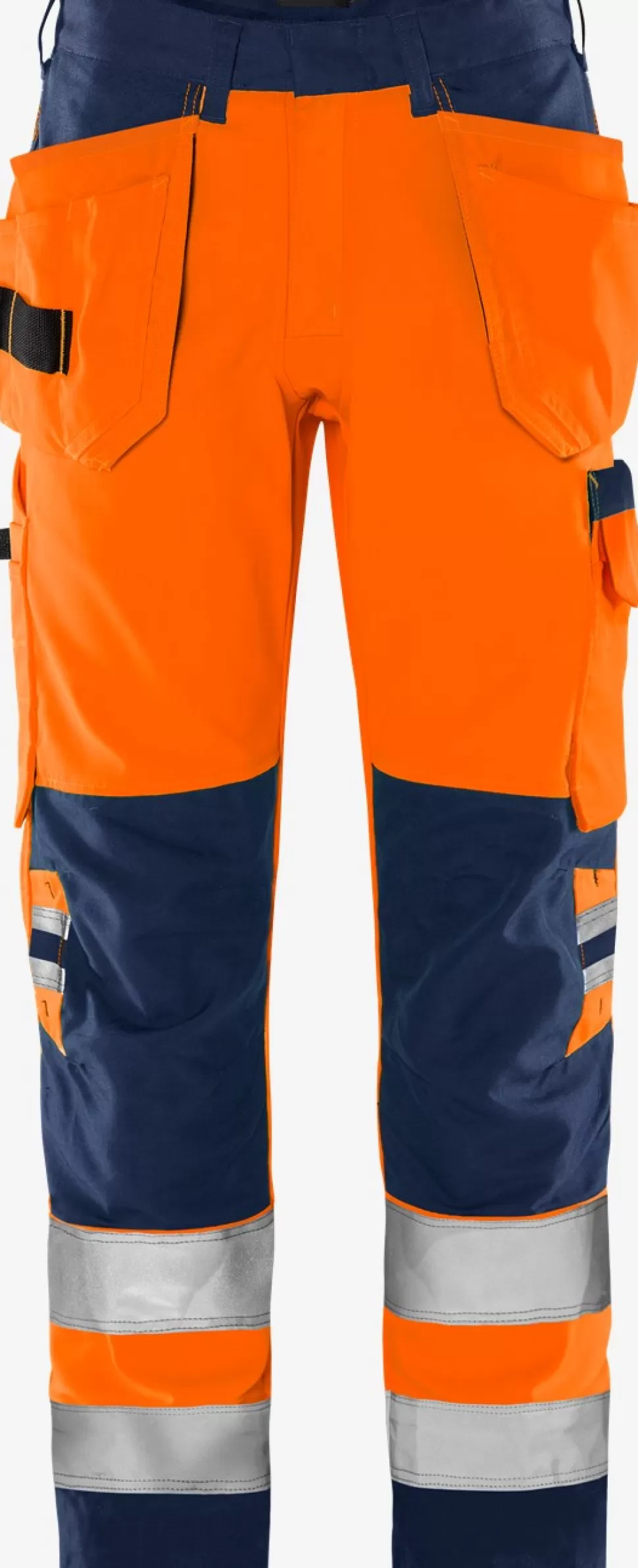 Herren Fristads Arbeitshosen | Warnschutz-Hosen<High Vis Green Handwerkerhose Kl. 2 2641 GPLU