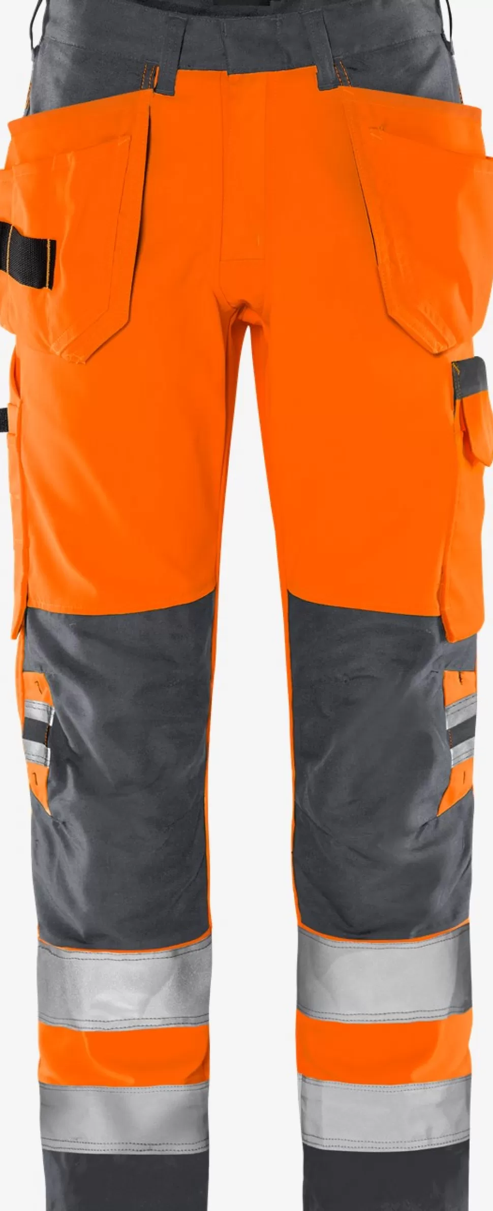 Herren Fristads Arbeitshosen | Warnschutz-Hosen<High Vis Green Handwerkerhose Kl. 2 2641 GPLU
