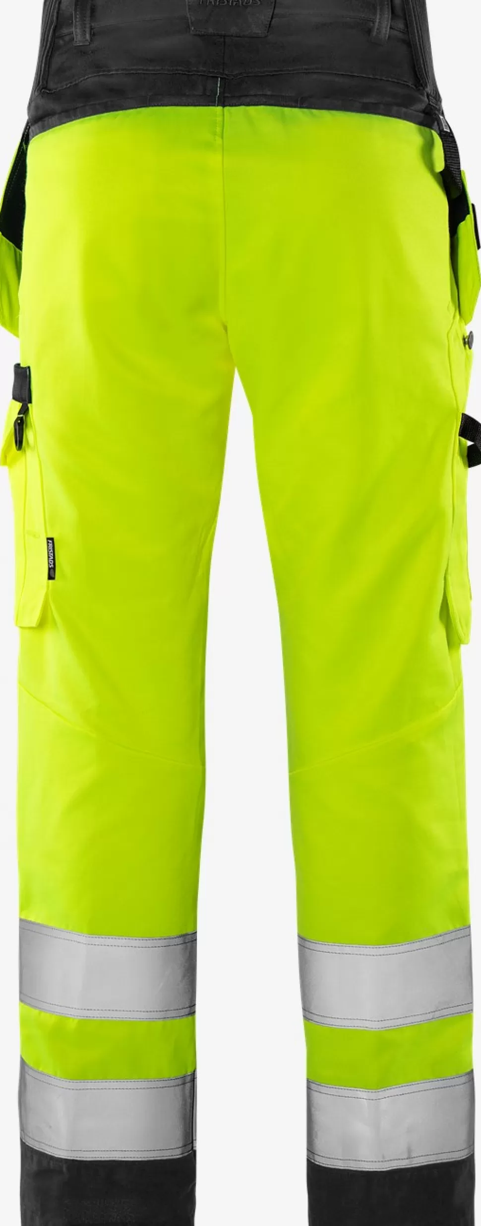 Herren Fristads Arbeitshosen | Warnschutz-Hosen<High Vis Green Handwerkerhose Kl. 2 2641 GPLU