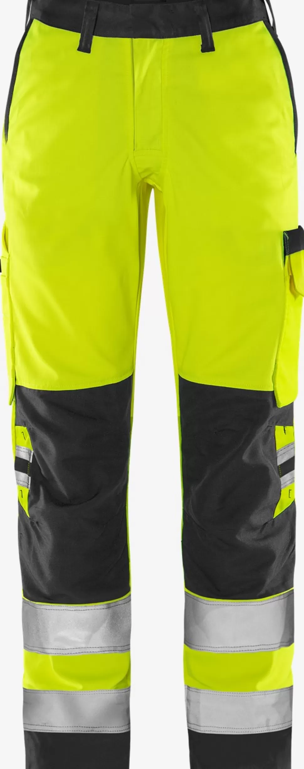 Damen Fristads Arbeitshosen | Warnschutz-Hosen<High Vis Green Hose Damen Kl. 2 2642 GPLU