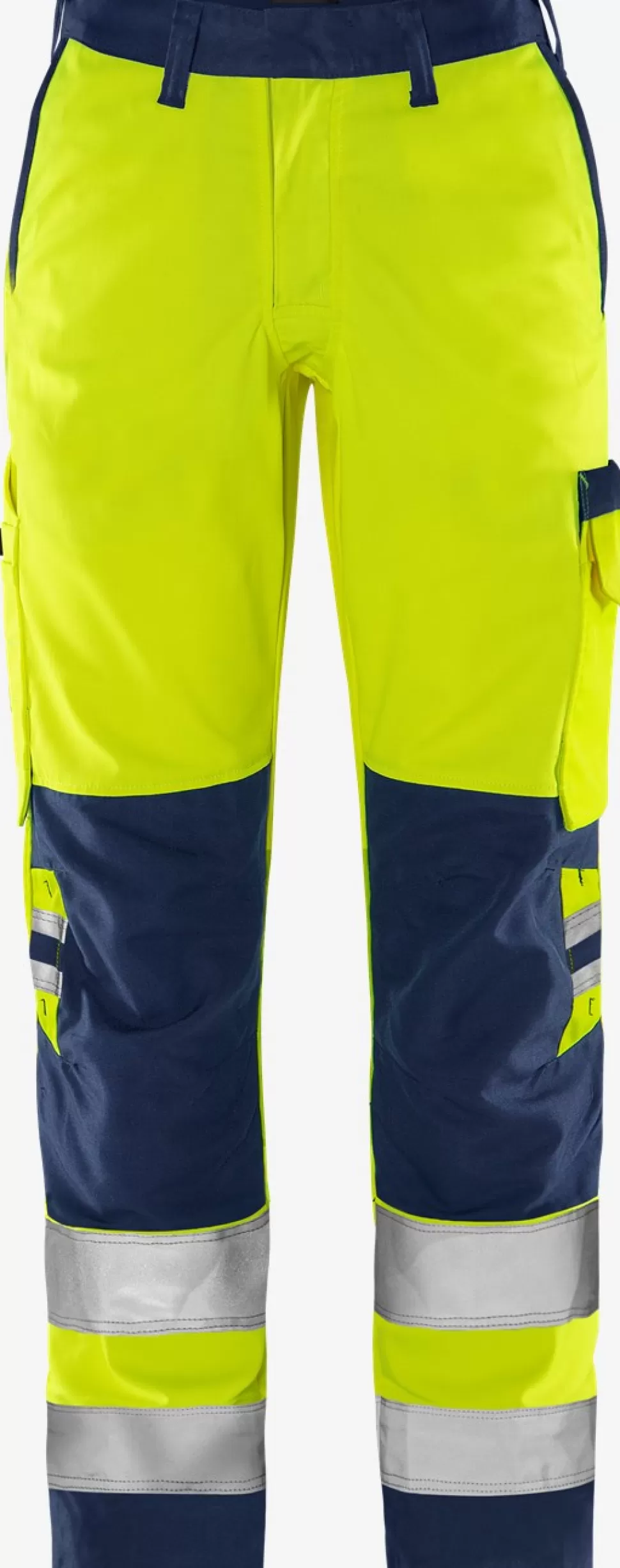 Damen Fristads Arbeitshosen | Warnschutz-Hosen<High Vis Green Hose Damen Kl. 2 2642 GPLU