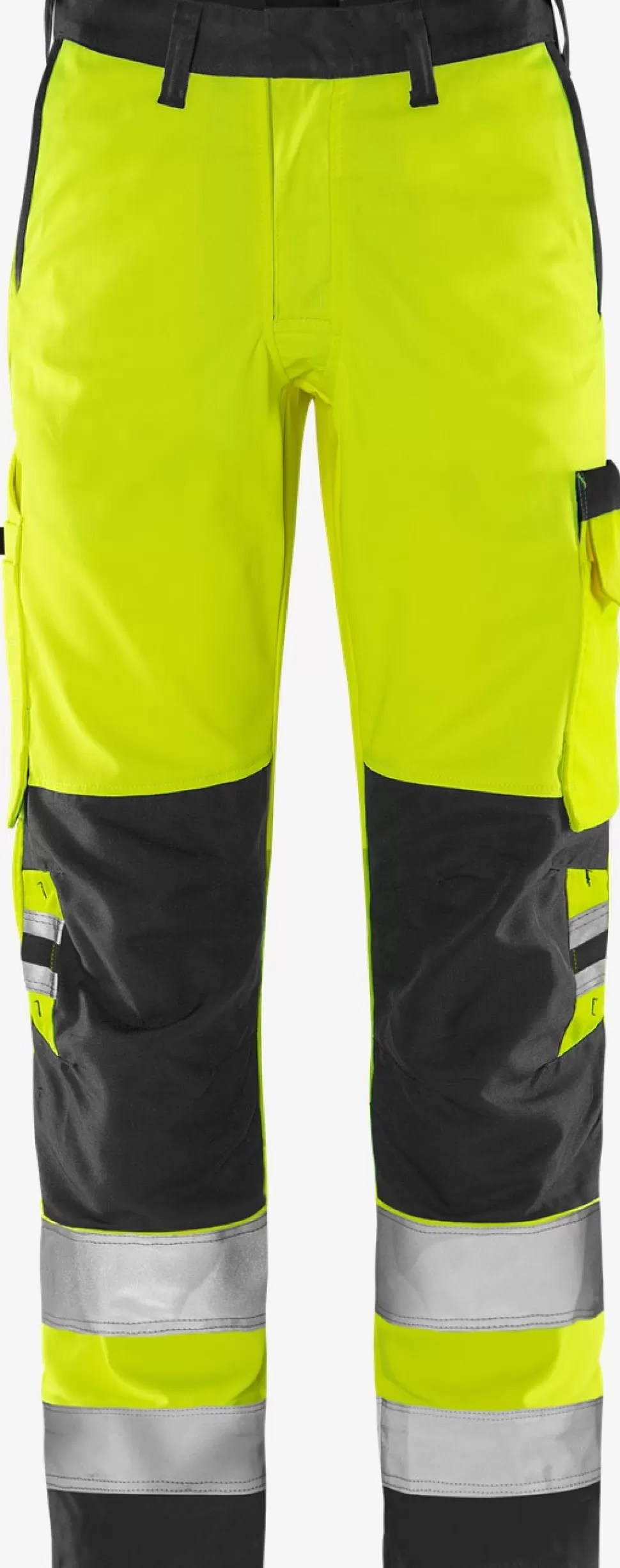 Herren Fristads Arbeitshosen | Warnschutz-Hosen<High Vis Green Hose Kl. 2 2651 GPLU