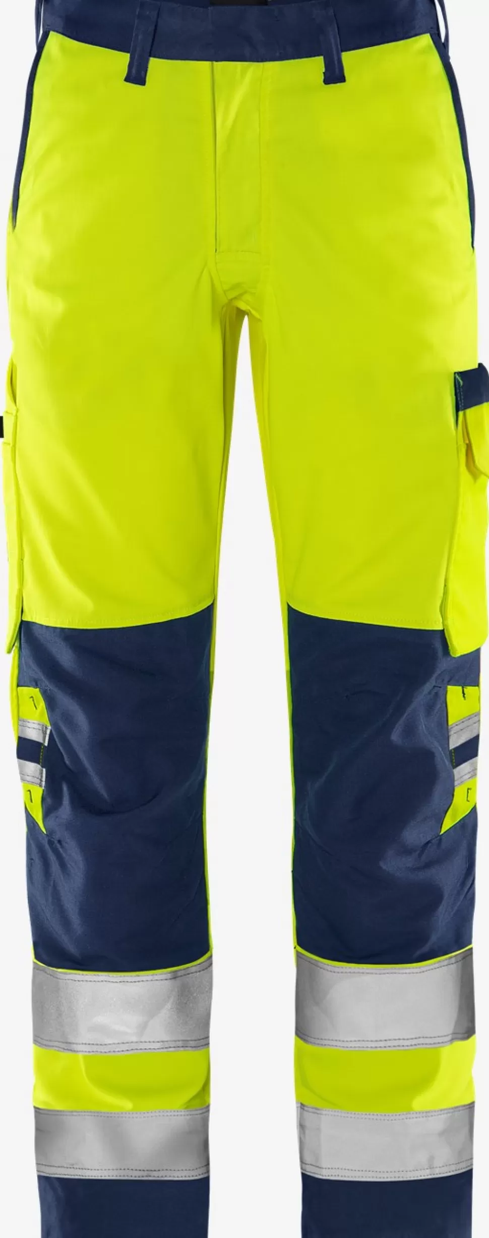 Herren Fristads Arbeitshosen | Warnschutz-Hosen<High Vis Green Hose Kl. 2 2651 GPLU