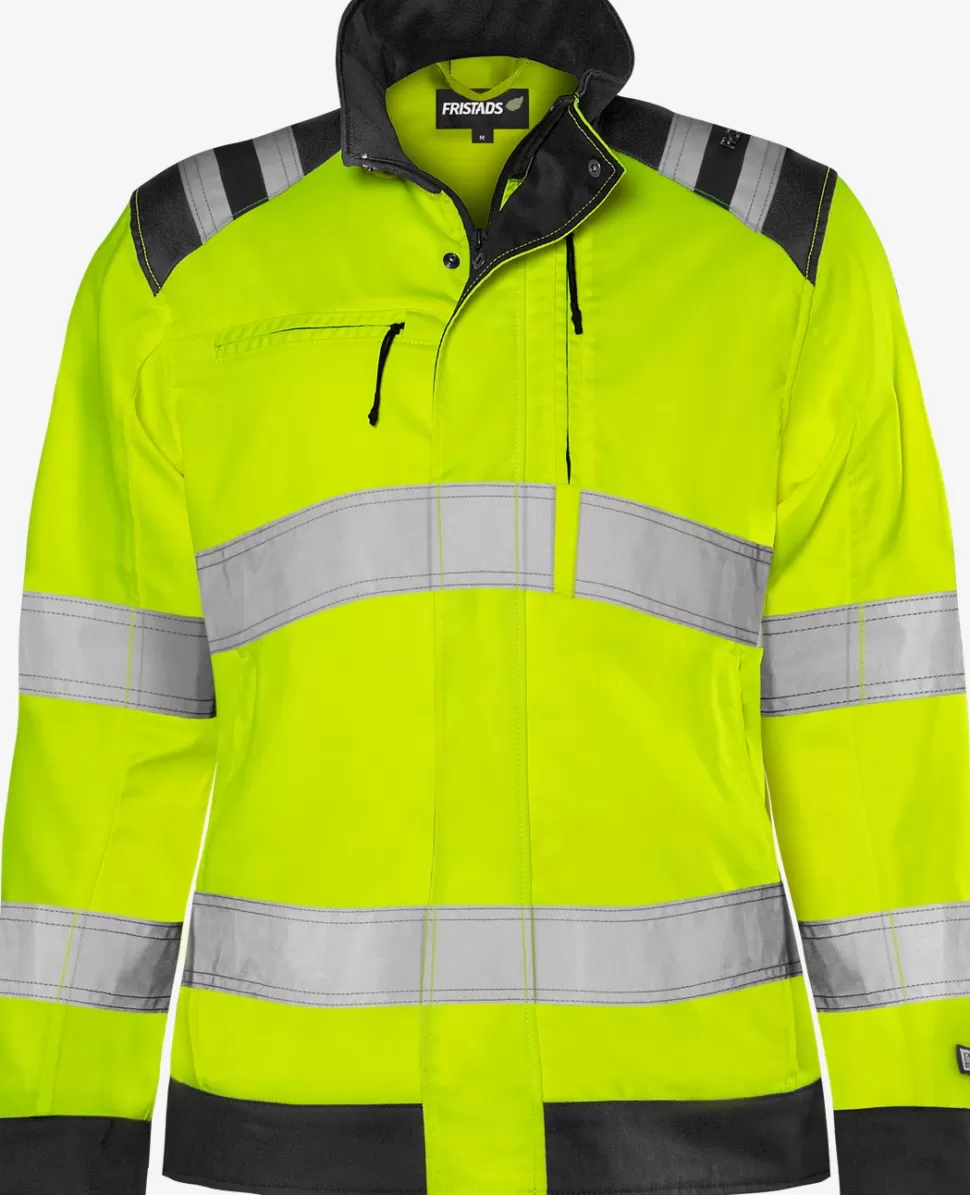Damen Fristads Arbeitsjacken | Jacken<High Vis Green Jacke Damen Kl. 3 4068 GPLU