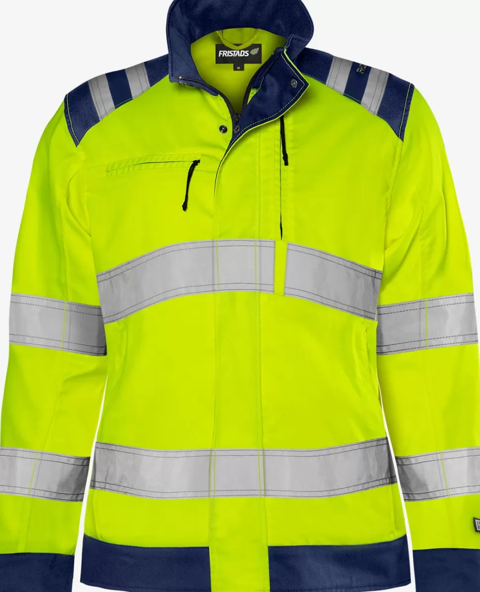 Damen Fristads Arbeitsjacken | Jacken<High Vis Green Jacke Damen Kl. 3 4068 GPLU
