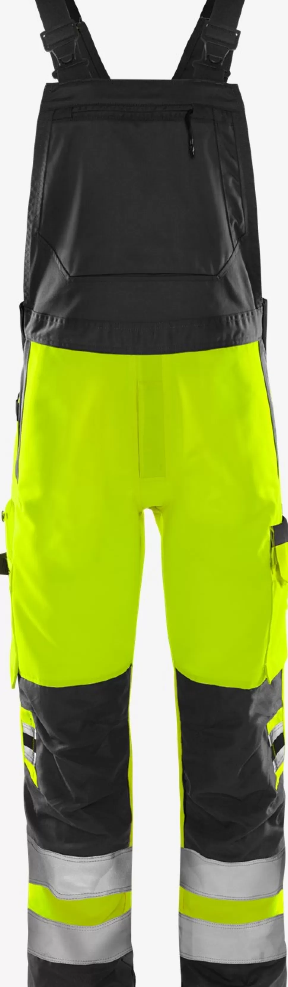Fristads Arbeitslatzhosen<High Vis Green Latzhose Kl. 2 1030 GPLU