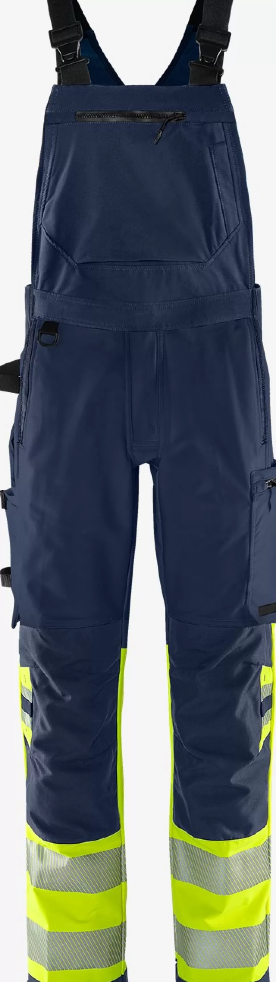 Fristads Arbeitslatzhosen<High Vis Green Stretch Latzhose Kl. 1 1032 GSTP