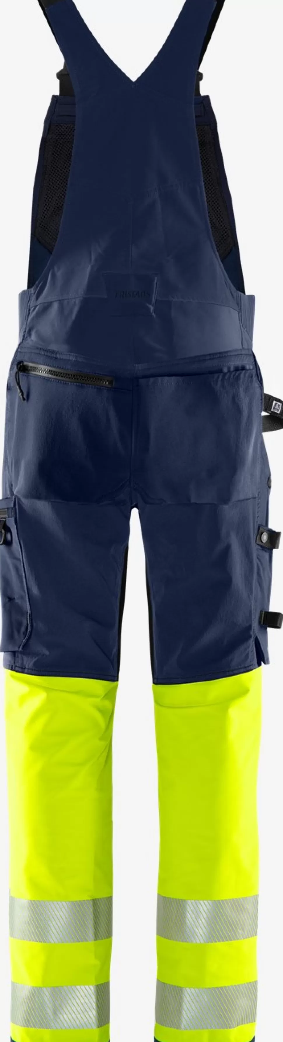 Fristads Arbeitslatzhosen<High Vis Green Stretch Latzhose Kl. 1 1032 GSTP