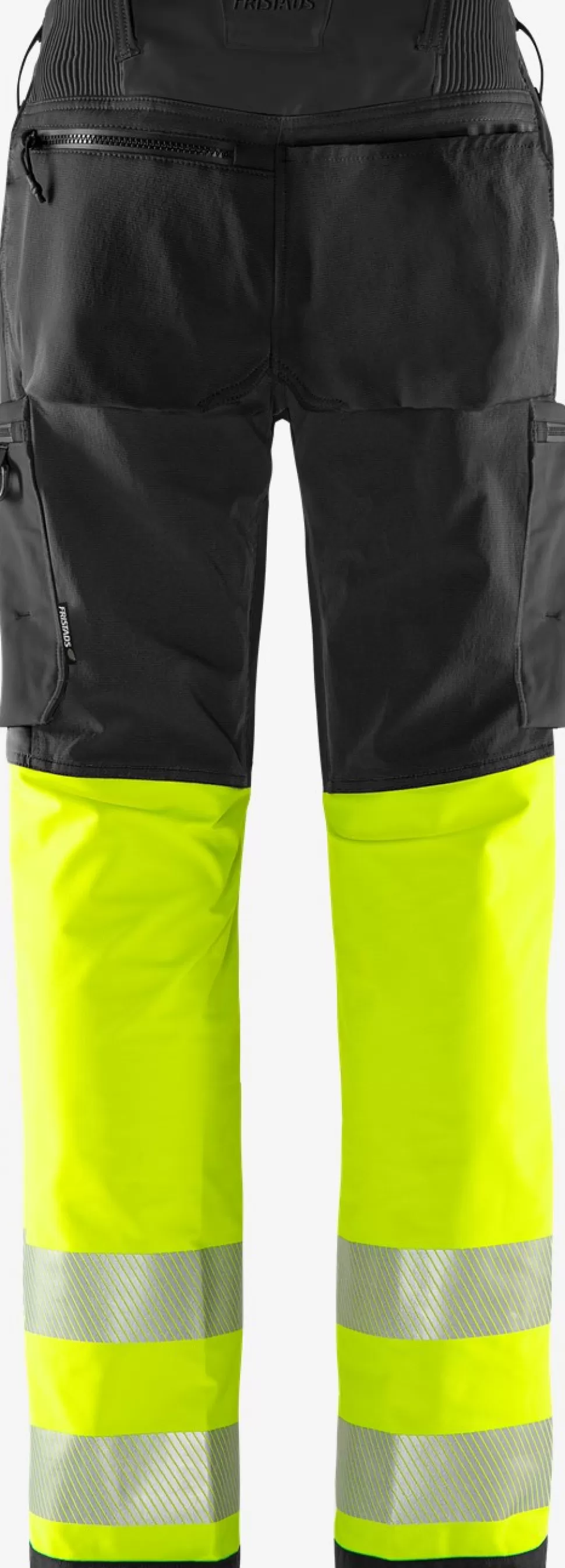 Herren Fristads Arbeitshosen | Warnschutz-Hosen<High Vis Green Stretchhose Kl. 1 2647 GSTP