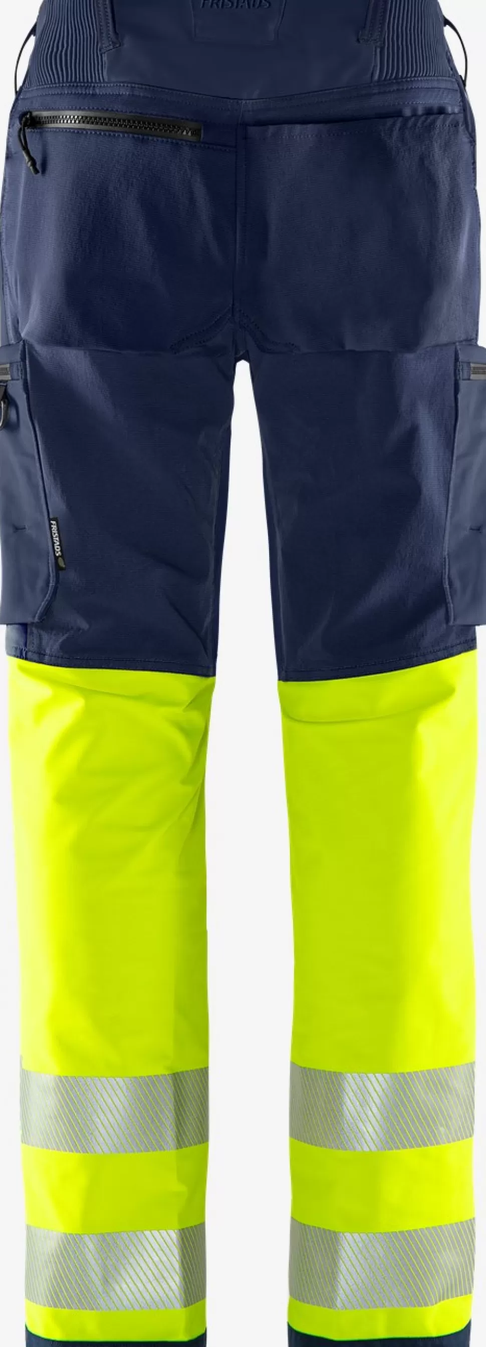 Herren Fristads Arbeitshosen | Warnschutz-Hosen<High Vis Green Stretchhose Kl. 1 2647 GSTP