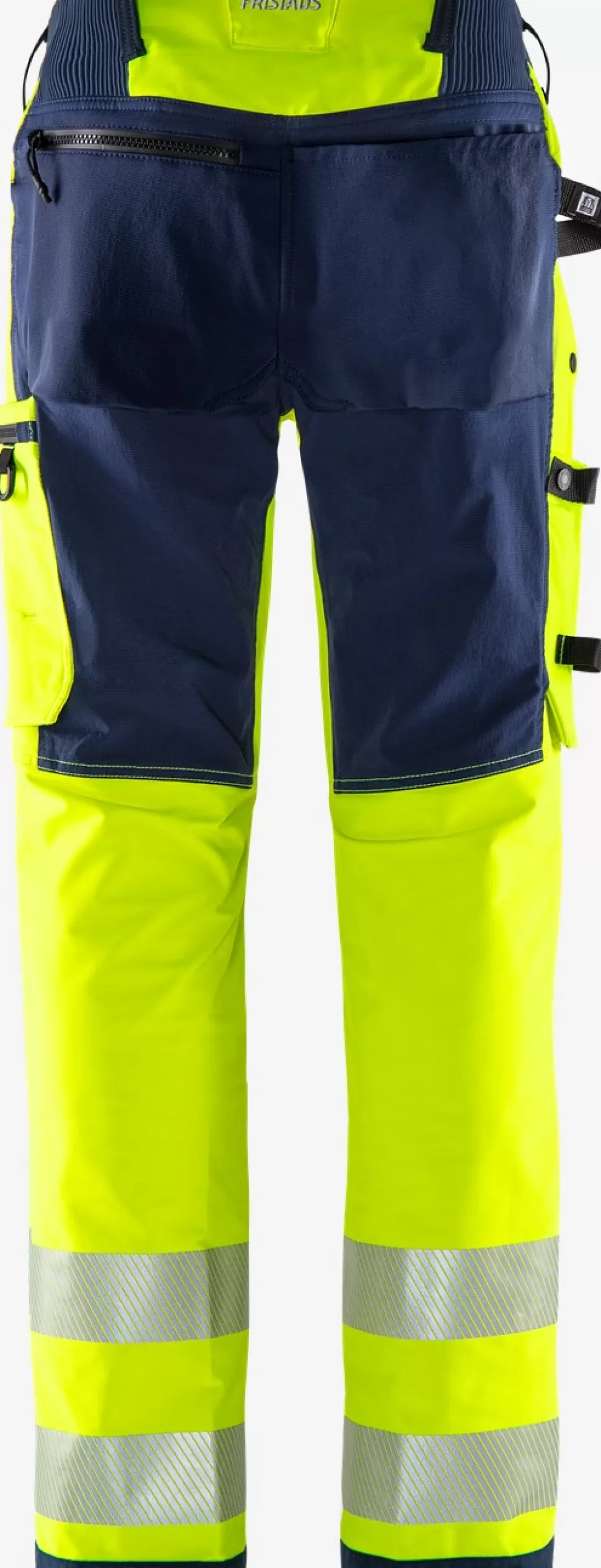Herren Fristads Arbeitshosen | Warnschutz-Hosen<High Vis Green Stretchhose Kl. 2 2645 GSTP