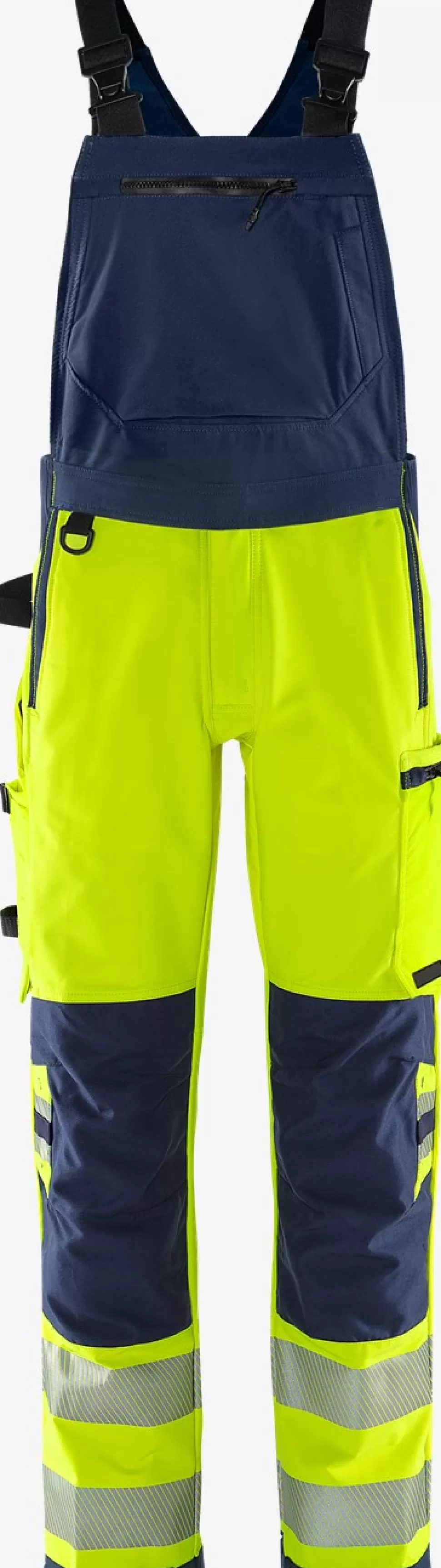 Fristads Arbeitslatzhosen<High Vis Green Stretch-Latzhose Kl. 2 1031 GSTP