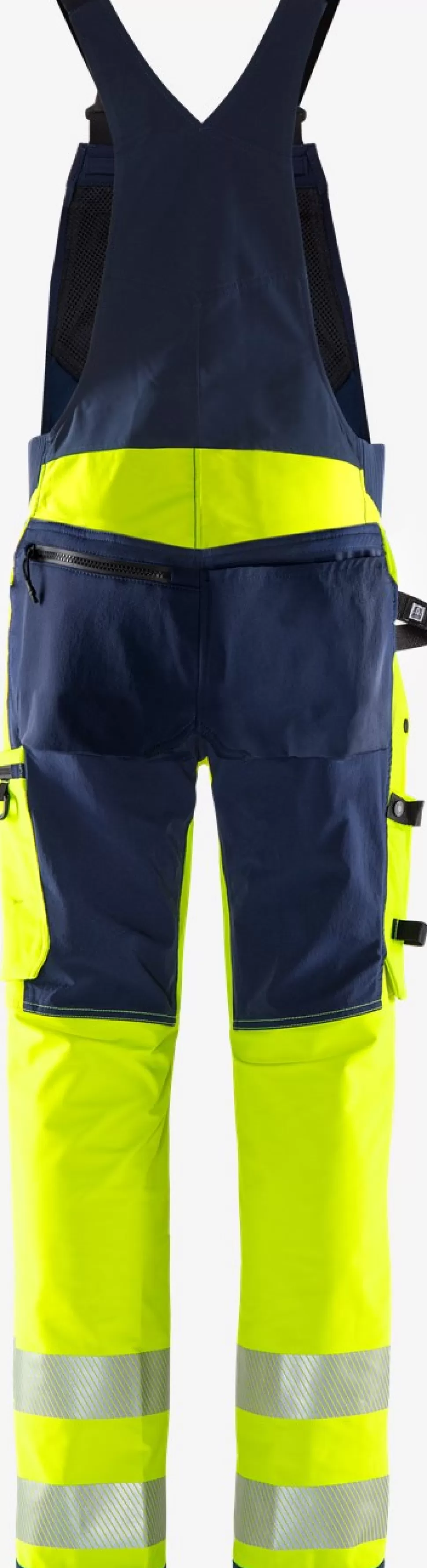 Fristads Arbeitslatzhosen<High Vis Green Stretch-Latzhose Kl. 2 1031 GSTP