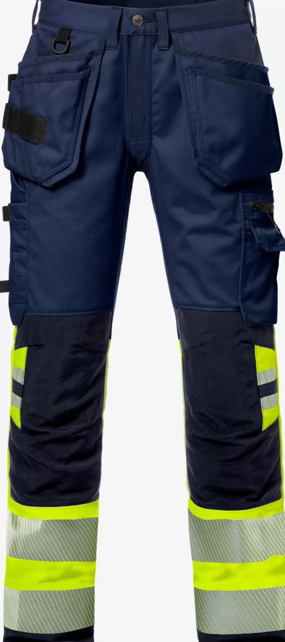 Herren Fristads Arbeitshosen | Warnschutz-Hosen<High Vis Handwerker Stretch-Hose Kl. 1 2706 PLU