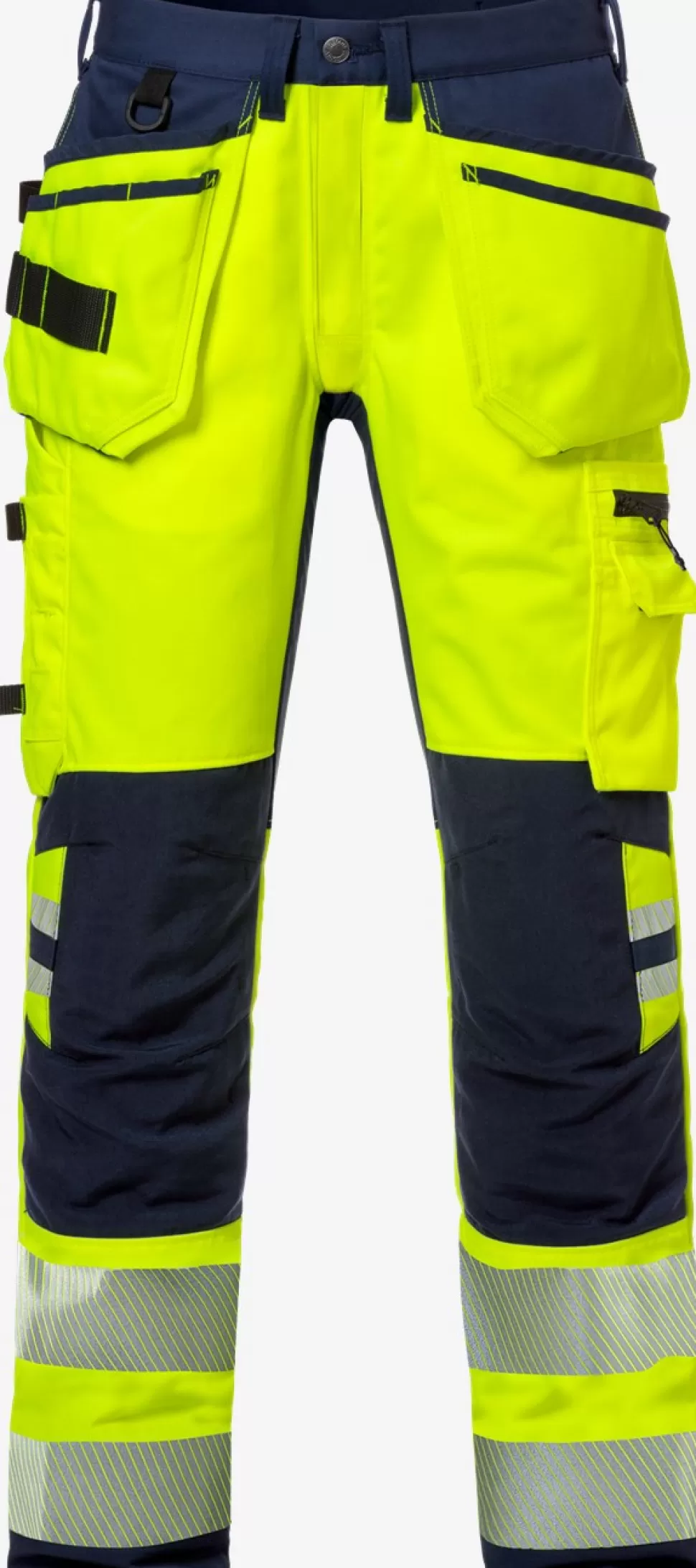 Herren Fristads Arbeitshosen | Warnschutz-Hosen<High Vis Handwerker Stretch-Hose Kl. 2 2707 PLU