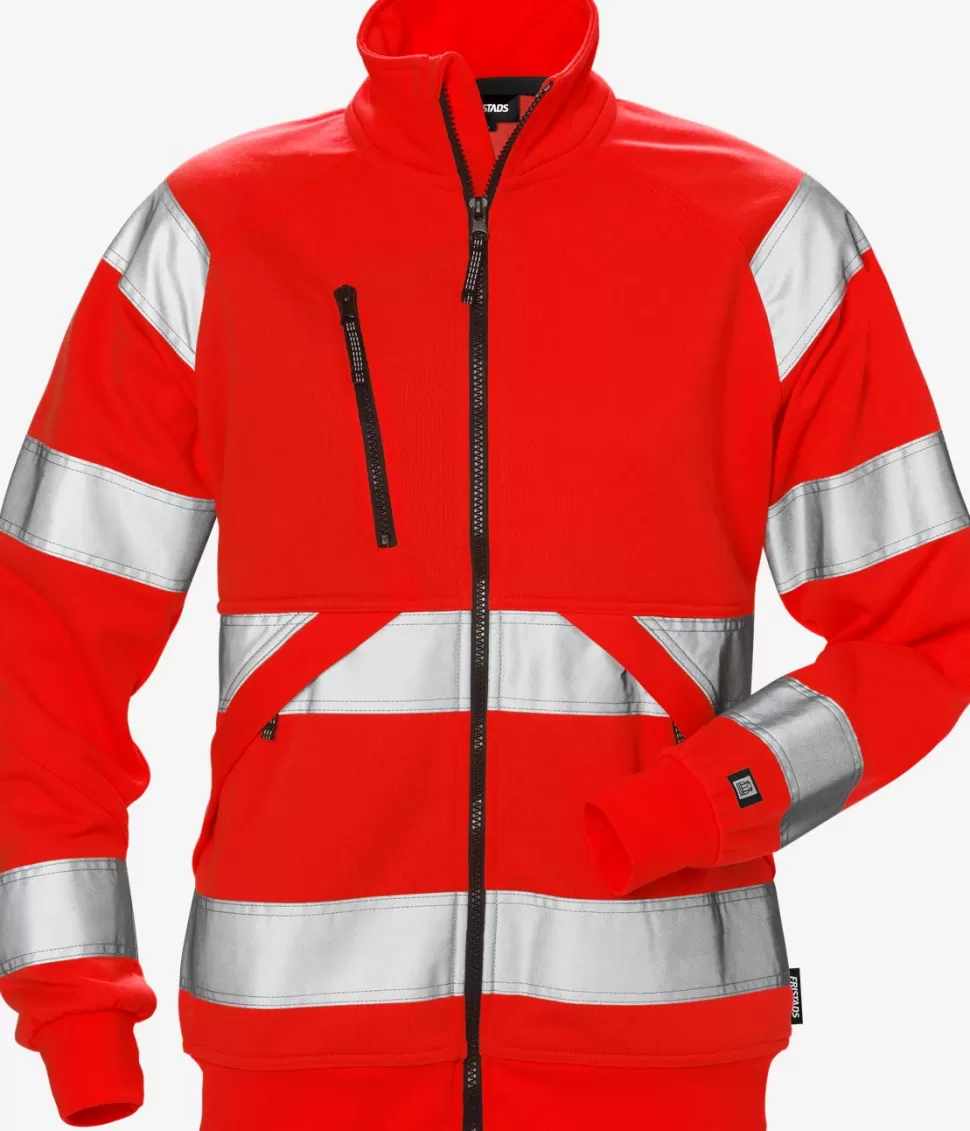 Damen Fristads Sweatshirts | Sweatshirts<High Vis Sweatjacke Damen Kl. 3 7427 SHV