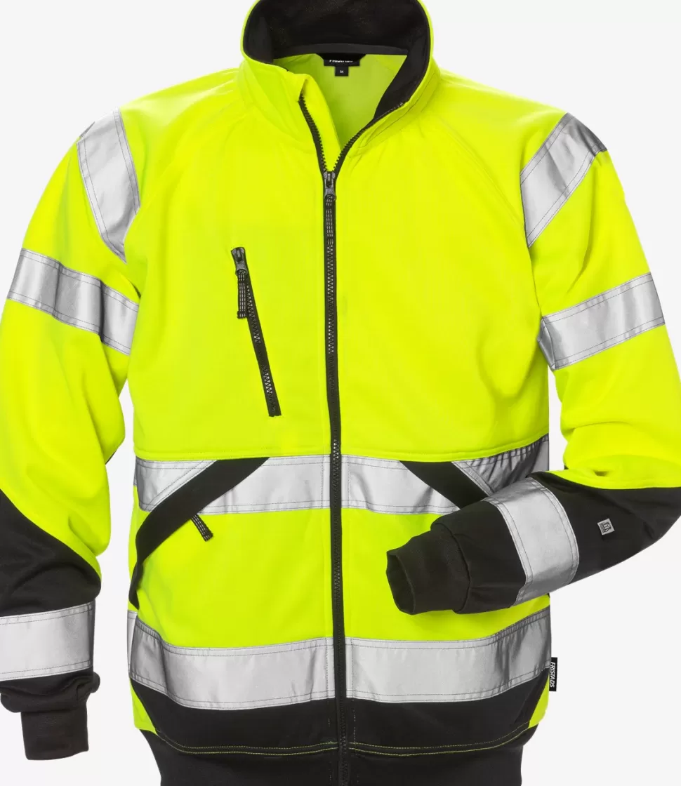 Herren Fristads Sweatshirts | Sweatshirts<High Vis Sweatjacke Kl. 3 7426 SHV