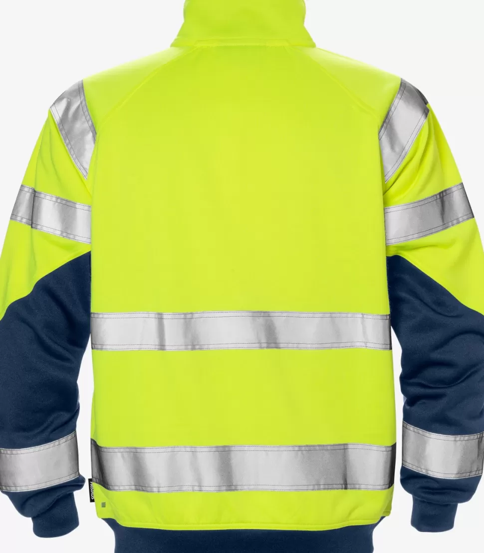 Herren Fristads Sweatshirts | Sweatshirts<High Vis Sweatjacke Kl. 3 7426 SHV