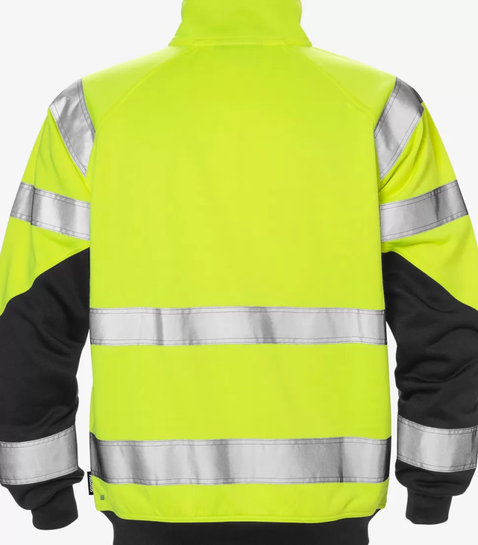 Herren Fristads Sweatshirts | Sweatshirts<High Vis Sweatjacke Kl. 3 7426 SHV