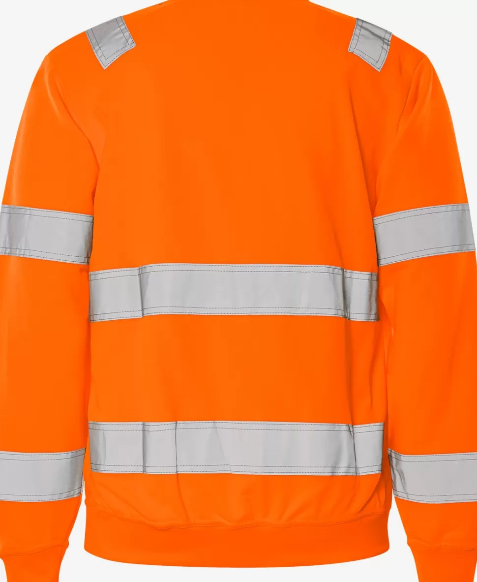 Herren Fristads Sweatshirts | Sweatshirts<High Vis Sweatshirt Kl. 3 7446 SHV