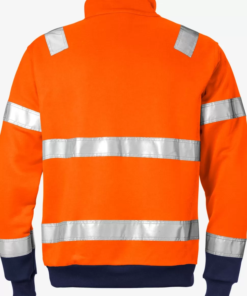 Herren Fristads Sweatshirts | Sweatshirts<High Vis Zipper-Sweatshirt Kl. 3 728 SHV